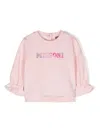 Missoni Raised-logo Sweatshirt In Pink