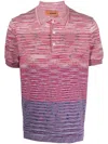 Missoni Striped-knit Short-sleeve Polo Shirt In Multi