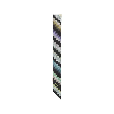 Missoni Fine Knit Wool Scarf In Multi
