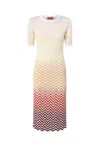Missoni Chevron Pattern Maxi Dress In Cotton Blend In Multi