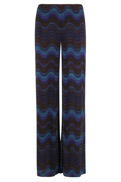 Missoni Fitted Multicolor Pattern Trousers