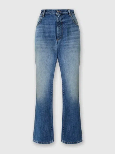 MISSONI MISSONI FIVE-POCKET MID-RISE WASHED DENIM PANTS