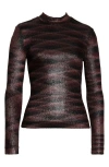 Missoni Flame Pattern Coated Sweater In Brown