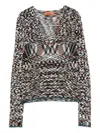 Missoni Flame-pattern Jumper In Gray