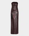 Missoni Flame Pattern Long Dress In Brown