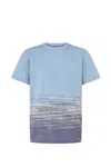 Missoni Men's Flame Cotton And Linen T-shirt | Size Small | Us25sl09 Color Bj00mrs72iz In Blue