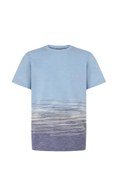 MISSONI FLAMED COTTON AND LINEN T-SHIRT