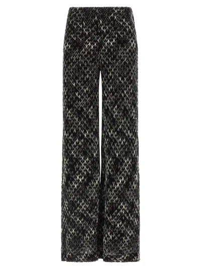 Missoni Crochet-knit Space-dyed Wool-blend Wide-leg Pants In Black