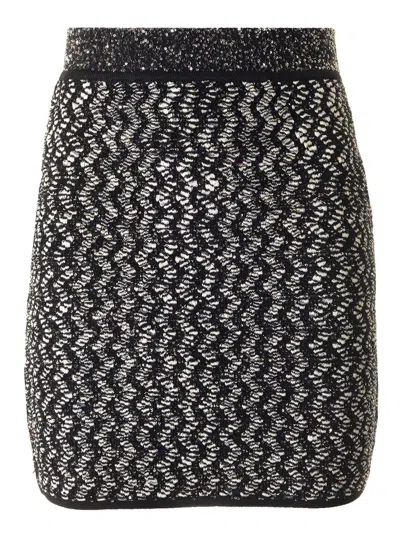 Missoni Flamed Lamé Mini Skirt Skirts Black