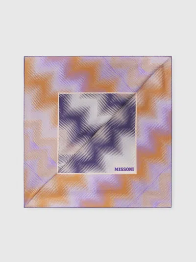 Missoni Flamed Silk Scarf In Multicoloured