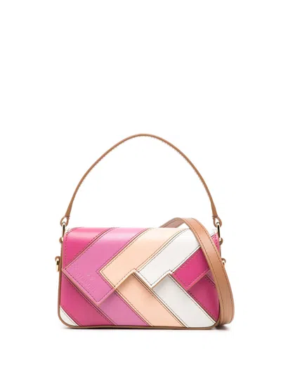 Missoni Flap Wave Pink Leather Shoulder Bag