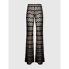 Missoni Chevron Flared Pants In Black & Lamé