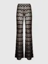 Missoni Ausgestellte Cover-up-hose Aus Zick-zack-lamé-viskose In Black,lamé