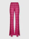 Missoni Flare Cover-up Trousers In Zig Zag Lamé Viscose In Purple
