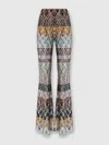 Missoni Striped Metallic-knit Trousers In Multi