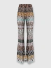 Missoni Striped Metallic-knit Trousers In Multi