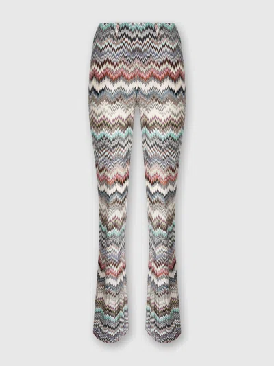 Missoni Flare Pants With Snake Pattern In Multi