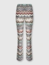 Missoni Flare Pants With Snake Pattern In Multi