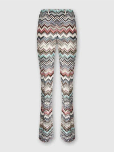 MISSONI MISSONI FLARE PANTS WITH SNAKE PATTERN