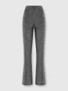 Missoni Flare Trousers In Glitter-effect Viscose In Black,silver