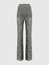 Missoni Flare Trousers In Slub Knit With Sequins In Green & Black