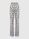 Missoni Flare Trousers In Slub Zigzag Viscose Blend In Black
