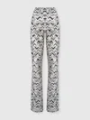 Missoni Flare Trousers In Slub Zigzag Viscose Blend In Black