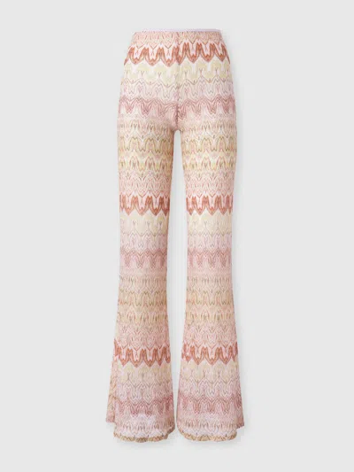 Missoni Flare Trousers In Space-dye Lace In Multi