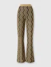 Missoni Zigzag Pattern High-waist Trousers In Black,gold