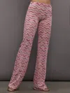 Missoni Herringbone Pattern Track Pants In Pink,white Chevron