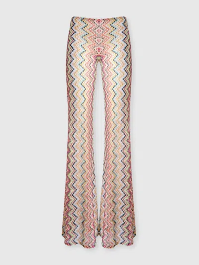 Missoni Flare Trousers With Printed Motif In Multi