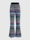 Missoni Zigzag Woven Wool Flared Trousers In Multicoloured