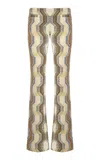 Missoni Flared Caperdoni-knit Trousers In Multi