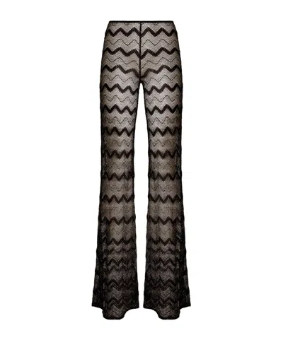 Missoni Flared Casual Pants In Black