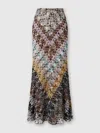 Missoni Flared Long Skirt In Lace In Multi