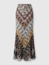Missoni Flared Long Skirt In Lace In Multi