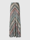 Missoni Flared Long Skirt In Viscose With Zigzag Pattern In Multi