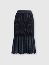 Missoni Pleated Metallic Ribbed-knit Skirt In Multicoloured