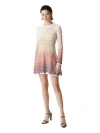 Missoni Ausgestelltes Minikleid Mit Dégradé-chevron-motiv In Neutral