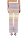 Missoni Zigzag Knit Trousers In Multicolour