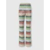 Missoni Flared Trousers In Gradient Zig Zag Knit With Sequins In Multicoloured