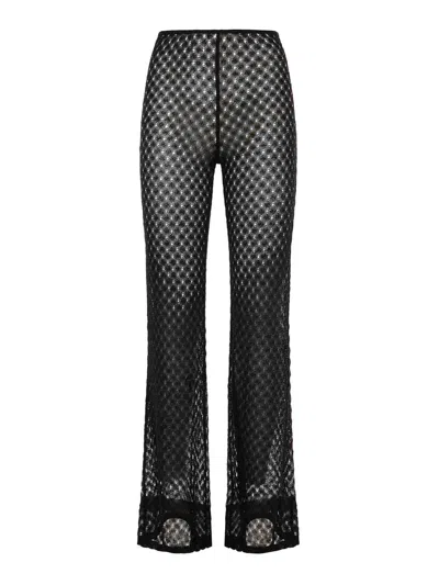 Missoni Flared Trousers In Lam Viscose In Black