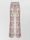 Missoni Chevron-pattern Trousers In White