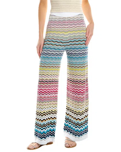 Missoni Flared Zig-zag Trousers In Animal Print