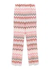 Missoni Flared Zigzag Pattern Trousers With Soft Texture