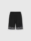 Missoni Fleece Shorts With Zigzag Insert In Black