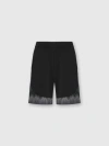 Missoni Fleece Shorts With Zigzag Insert In Black