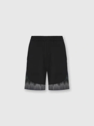 MISSONI MISSONI FLEECE SHORTS WITH ZIGZAG INSERT