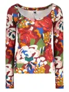 Missoni Flora-print Top In Red