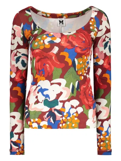 Missoni Flora-print Top In Red